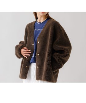 【ルージュヴィフラクレ/Rouge vif la cle】の【MICA DEAL /マイカアンドディール】リバーシブルVボア/リバーシブル/ 人気、トレンドファッション・服の通販 founy(ファニー) ファッション Fashion レディースファッション Fashion for Women ドット Polka Dot, Dot Pattern パイピング Piping, Trim Design リバーシブル Reversible, Two-Sided |ID:prp329100004627413