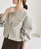 【シップス フォー ウィメン/SHIPS】のquaranciel 洗濯機可能 ポンチ ノーカラー ショート ジップ ブルゾン ライトグレー|ID: prp329100004627415 ipo3291000000033259410