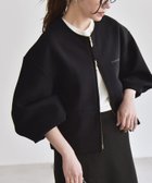【シップス フォー ウィメン/SHIPS】のquaranciel 洗濯機可能 ポンチ ノーカラー ショート ジップ ブルゾン ブラック|ID: prp329100004627415 ipo3291000000033259412