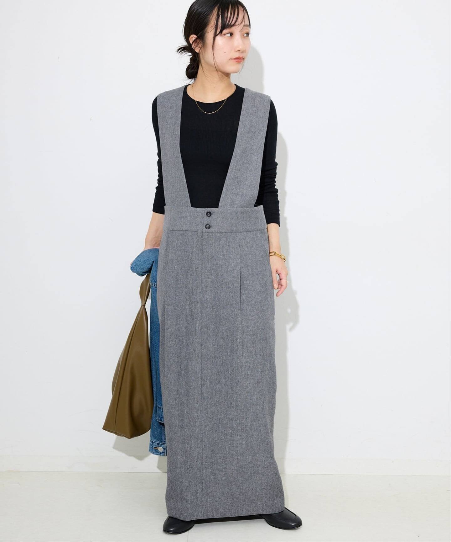 【スローブ イエナ/SLOBE IENA】のセミツイードサッシュワンピスカート インテリア・キッズ・メンズ・レディースファッション・服の通販 founy(ファニー) 　ファッション　Fashion　レディースファッション　Fashion for Women　スカート　Skirts　2025年　2025　2025-2026秋冬・A/W　Autumn/Winter 2025–26 AW25–26　インナー　Innerwear　シンプル　Simple, Minimal　フィット　Fit, Slim Fit　ボーダー　Border, Stripe　レース　Lace, Lace Fabric　グレー|ID: prp329100004627554 ipo3291000000033402338