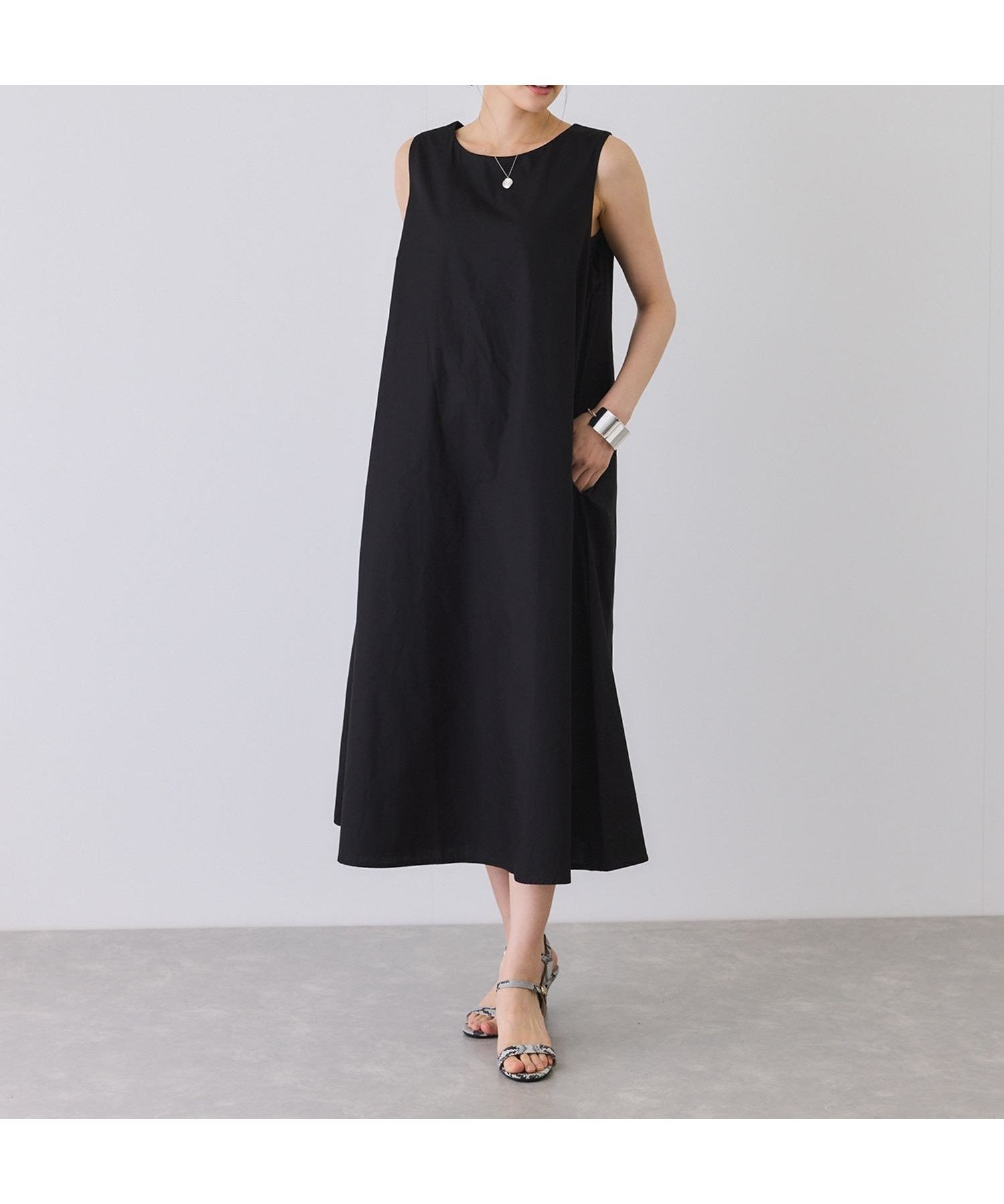 【ジャイロ/JAYRO】のノースリーブフレアワンピース インテリア・キッズ・メンズ・レディースファッション・服の通販 founy(ファニー) 　ファッション　Fashion　レディースファッション　Fashion for Women　ワンピース　Dresses　おすすめ　Recommended / Our Picks　カーディガン　Cardigan, Knitwear　ノースリーブ　Sleeveless, No-Sleeve　ポケット　Pocket, Pocket Detail　夏　Summer　春　Spring　S/S・春夏　SS, Spring/Summer, Warm Season　ブラック(01)|ID: prp329100004627583 ipo3291000000033261102