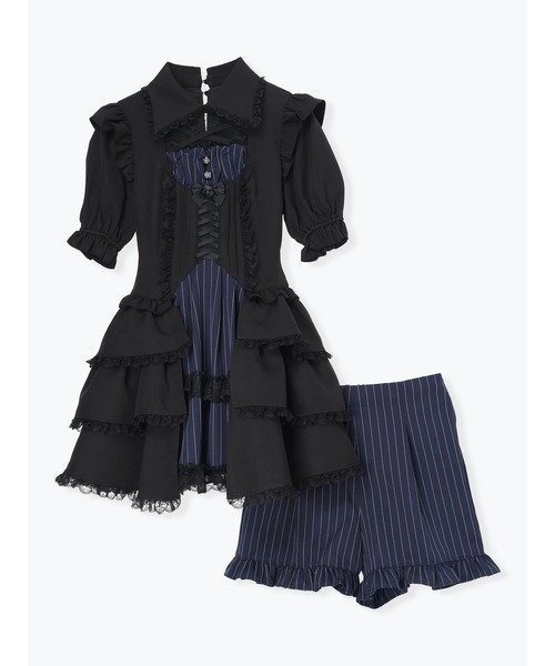 【ノエミ/NOEMIE】のゴシックドレッシーデコルテクロスセットアップ インテリア・キッズ・メンズ・レディースファッション・服の通販 founy(ファニー) https://founy.com/ ファッション Fashion レディースファッション Fashion for Women セットアップ Matching Sets おすすめ Recommended / Our Picks シェイプ Shape, Slim Fit ショート Short, Short Length セットアップ Set-Up, Coordinated Outfit フリル Frill, Ruffle リボン Ribbon, Bow レース Lace, Lace Fabric |ID: prp329100004627609 ipo3291000000033411778