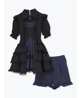 【ノエミ/NOEMIE】のゴシックドレッシーデコルテクロスセットアップ 人気、トレンドファッション・服の通販 founy(ファニー) ファッション Fashion レディースファッション Fashion for Women セットアップ Matching Sets おすすめ Recommended / Our Picks シェイプ Shape, Slim Fit ショート Short, Short Length セットアップ Set-Up, Coordinated Outfit フリル Frill, Ruffle リボン Ribbon, Bow レース Lace, Lace Fabric |ID:prp329100004627609