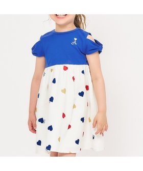 【エフオー オンラインストア/F.O.Online Store / KIDS】の【リンク】3柄オフショルリボンドッキングワンピース_RP 人気、トレンドファッション・服の通販 founy(ファニー) ファッション Fashion キッズファッション Fashion for Kids ワンピース Dresses プリント Print, Printed Pattern |ID:prp329100004627714