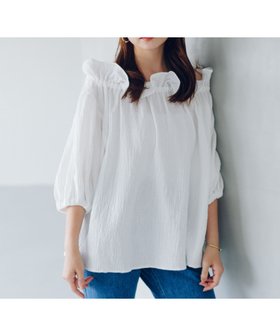 【サニーレーベル/Sonny Label / URBAN RESEARCH】のNaokoTakayamaガーゼブラウス 人気、トレンドファッション・服の通販 founy(ファニー) ファッション Fashion レディースファッション Fashion for Women トップス・カットソー Cut & Sew Tops シャツ・ブラウス・オフィスカジュアル Elegant Blouses & Button-Ups 2025年 2025 2025春夏・S/S Spring/Summer 2025 SS25 インナー Innerwear サロペット Overalls, Salopette シンプル Simple, Minimal フリル Frill, Ruffle 夏 Summer S/S・春夏 SS, Spring/Summer, Warm Season |ID:prp329100004627862