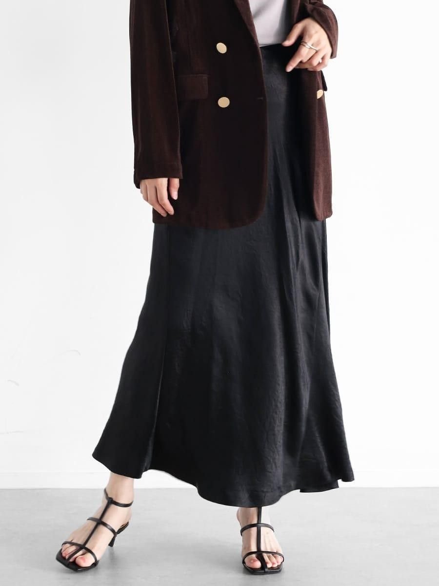 【ヴァン/Vin】のサテンマーメイドスカート インテリア・キッズ・メンズ・レディースファッション・服の通販 founy(ファニー) 　ファッション　Fashion　レディースファッション　Fashion for Women　スカート　Skirts　ショート　Short, Short Length　ベーシック　Basic, Essential　マーメイド　Mermaid, Fishtail Silhouette　エレガント 上品　Elegant　ブラック|ID: prp329100004628061 ipo3291000000033267941