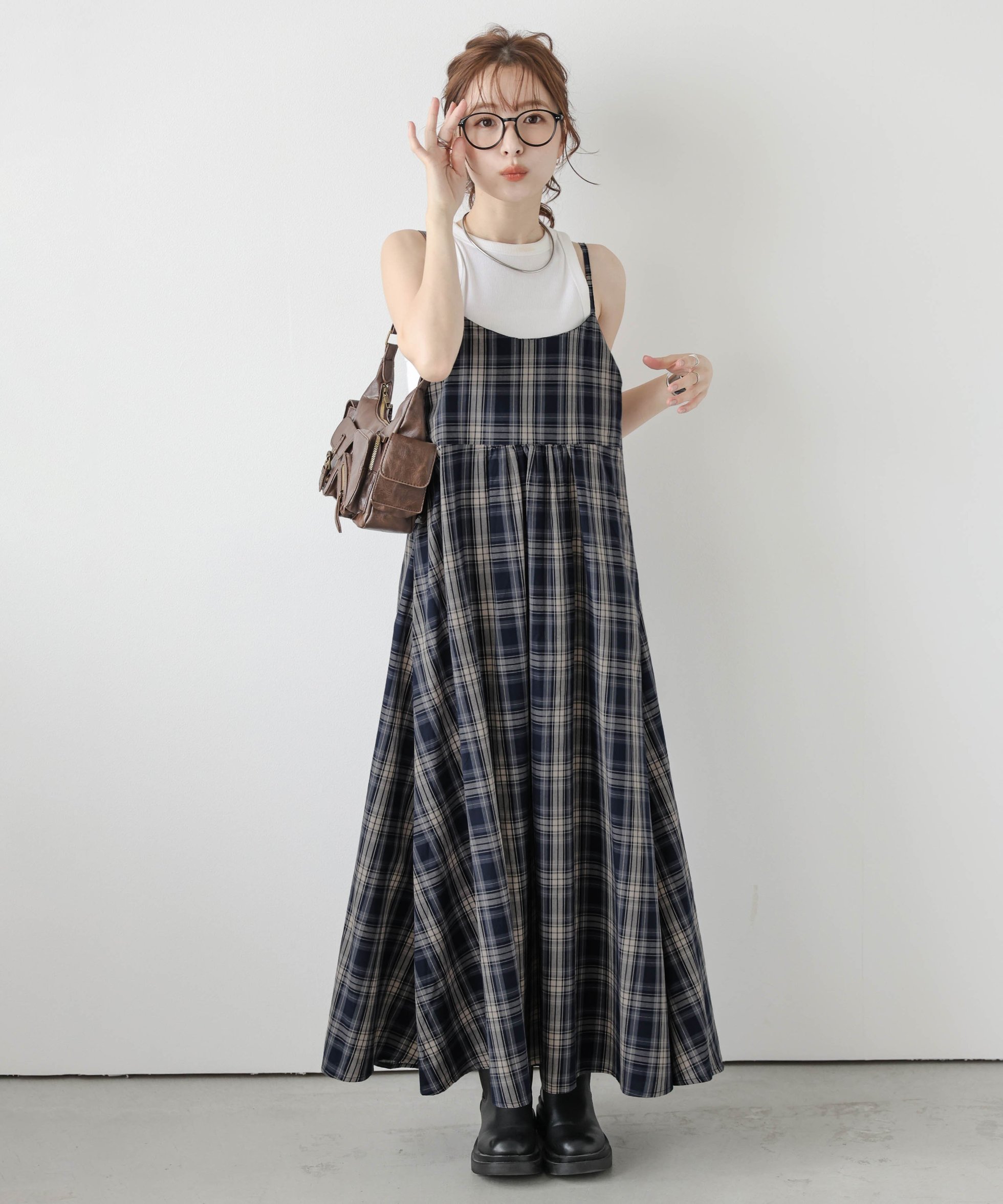 【ラジュール/Lajour】のチェック柄キャミソールワンピース 人気、トレンドファッション・服の通販 founy(ファニー) 　ファッション　Fashion　レディースファッション　Fashion for Women　ワンピース　Dresses　インナー　Innerwear　キャミソール　Camisole, Spaghetti Strap Top　キャミワンピース　Cami Dress, Slip Dress　タンク　Tank Top, Sleeveless Top　チェック　Check, Plaid, Tartan　トレンド　Trend, Trending Now　フェミニン　Feminine, Girly　フレア　Flare, Flared　ラップ　Wrap, Wrap Design　リボン　Ribbon, Bow　 other-1|ID: prp329100004628130 ipo3291000000033586905