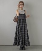 【ラジュール/Lajour】のチェック柄キャミソールワンピース ブルー|ID: prp329100004628130 ipo3291000000033955070