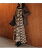 【ラジュール/Lajour】のチェック柄キャミソールワンピース ベージュ|ID: prp329100004628130 ipo3291000000033955076