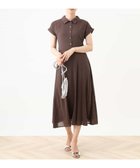【オフオン/ofuon】の衿付きウエスト切り替えワンピース/洗える/WEB限定 人気、トレンドファッション・服の通販 founy(ファニー) ファッション Fashion レディースファッション Fashion for Women ワンピース Dresses シアー Sheer, See-Through フィット Fit, Slim Fit 冬 Winter / This Winter 半袖 Short Sleeve, Half Sleeve 夏 Summer 春 Spring 洗える Machine Washable 秋 Autumn ビジネス 仕事 通勤 Business / Work / Commuting thumbnail ブラウン|ID: prp329100004628269 ipo3291000000033271605