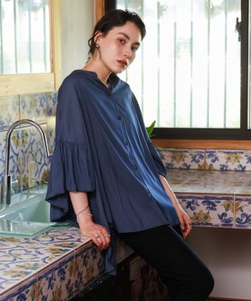 【バブ ブージュルード/Bab Bou Jeloud】のシャンブレーチュニック 人気、トレンドファッション・服の通販 founy(ファニー) ファッション Fashion レディースファッション Fashion for Women トップス・カットソー Cut & Sew Tops ギャザー Gathered, Ruffled シャンブレー Chambray, Denim-Like Fabric チュニック Tunic, Long Top フェミニン Feminine, Girly フォルム Silhouette, Form 再入荷 Restock / Back in Stock 秋 Autumn |ID:prp329100004628305