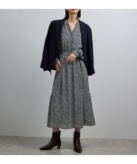 【ロペ/ROPE'】の【洗える】ロングスリーブワンピース(ジャガード/リーフプリント)【WEB・一部店舗限定】 人気、トレンドファッション・服の通販 founy(ファニー) ファッション Fashion レディースファッション Fashion for Women ワンピース Dresses インナー Innerwear 洗える Machine Washable 秋 Autumn キャミソール Camisole, Spaghetti Strap Top ギャザー Gathered, Ruffled シアー Sheer, See-Through シフォン Chiffon, Lightweight Fabric ジャカード／ジャガード Jacquard, Woven Pattern ジョーゼット Georgette, Semi-Sheer Fabric 長袖 Long Sleeve, Full Sleeve フィット Fit, Slim Fit プリント Print, Printed Pattern ポケット Pocket, Pocket Detail リボン Ribbon, Bow リーフ Leaf, Botanical Leaf おすすめ Recommended / Our Picks 夏 Summer ビジネス 仕事 通勤 Business / Work / Commuting |ID:prp329100004628348