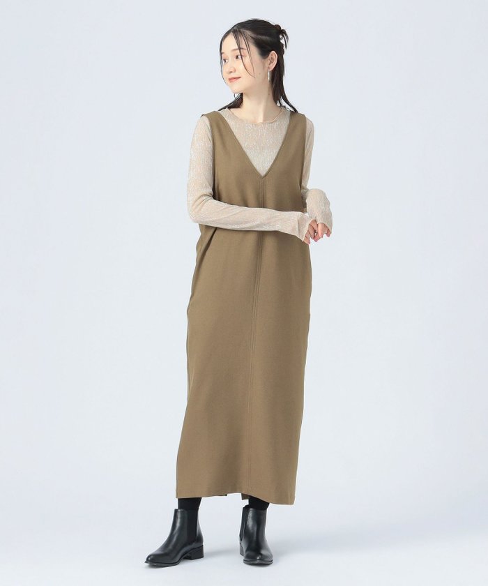 【ビームス ハート/BEAMS HEART】のバック ツイスト ジャンパースカート インテリア・キッズ・メンズ・レディースファッション・服の通販 founy(ファニー) https://founy.com/ ファッション Fashion レディースファッション Fashion for Women スカート Skirts バッグ Bags おすすめ Recommended / Our Picks インナー Innerwear カットソー Cut and Sewn Top シンプル Simple, Minimal タートルネック Turtleneck, High Neck ツイスト Tweed, Tweed Fabric ロング Long, Long-Length エレガント 上品 Elegant 人気 Popular, Best Seller |ID: prp329100004628380 ipo3291000000033272575