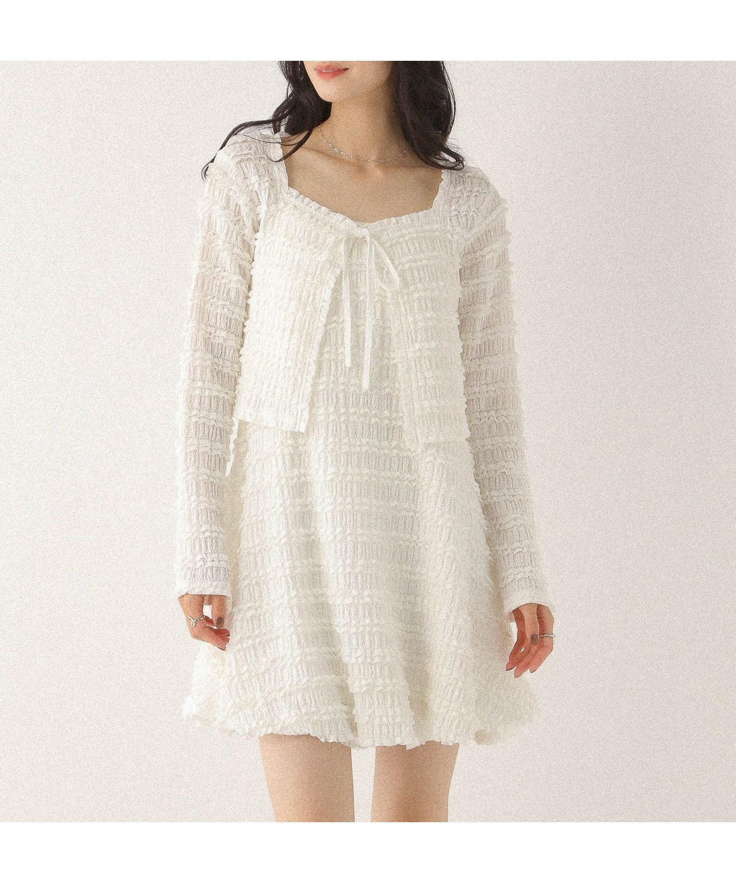 【ヘザー/Heather】のフリルカットバルーンワンピース2P 人気、トレンドファッション・服の通販 founy(ファニー) 　ファッション　Fashion　レディースファッション　Fashion for Women　ワンピース　Dresses　おすすめ　Recommended / Our Picks　カーディガン　Cardigan, Knitwear　キャミワンピース　Cami Dress, Slip Dress　スニーカー　Sneakers, Trainers　ダウン　Down, Puffer　ロング　Long, Long-Length　 other-1|ID: prp329100004628400 ipo3291000000033414651