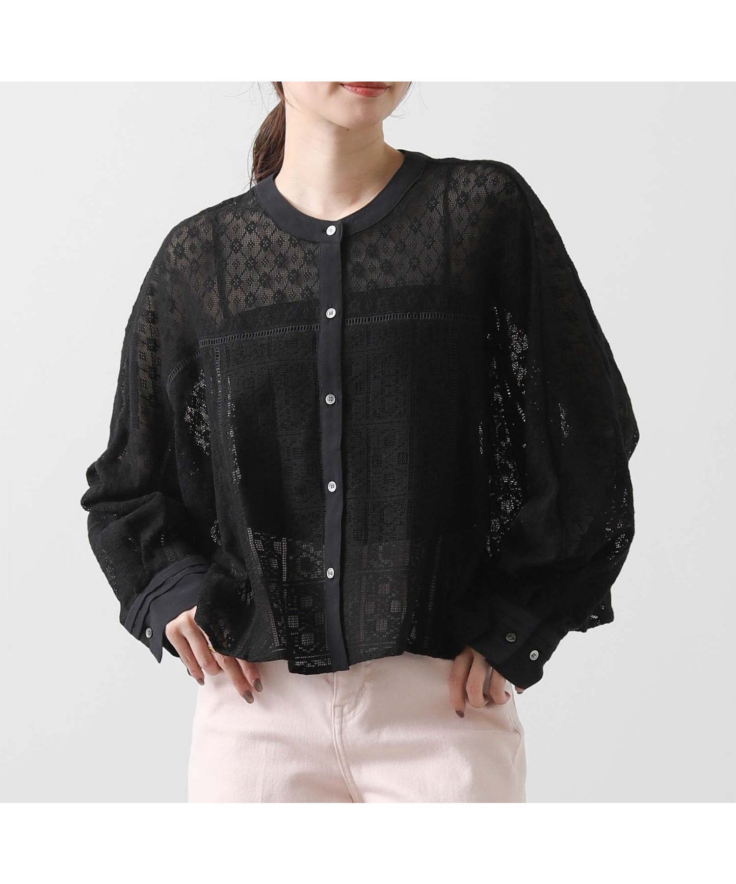 【グレディブリリアン/Gready Brilliant】のCNレースバンドカラーシャツ 人気、トレンドファッション・服の通販 founy(ファニー) 　ファッション　Fashion　レディースファッション　Fashion for Women　トップス・カットソー　Cut & Sew Tops　シャツ・ブラウス・オフィスカジュアル　Elegant Blouses & Button-Ups　レース　Lace, Lace Fabric　人気　Popular, Best Seller　 other-1|ID: prp329100004628488 ipo3291000000033555767