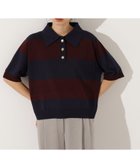 【エヌ ナチュラルビューティーベーシック/N.Natural Beauty basic】のボーダーポロニット 人気、トレンドファッション・服の通販 founy(ファニー) ファッション Fashion レディースファッション Fashion for Women トップス・カットソー Cut & Sew Tops ニット Knit Tops & Sweaters thumbnail ネイビー×ブラウン2|ID: prp329100004628674 ipo3291000000033277204