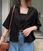 【チャオパニックティピー/CIAOPANIC TYPY】のアソート柄レース開襟シャツ 人気、トレンドファッション・服の通販 founy(ファニー) ファッション Fashion レディースファッション Fashion for Women トップス・カットソー Cut & Sew Tops シャツ・ブラウス・オフィスカジュアル Elegant Blouses & Button-Ups クール Cool, Chic コンパクト Compact, Small Size タンク Tank Top, Sleeveless Top デニム Denim, Jeans Material バランス Balance, Style Balance パイピング Piping, Trim Design ボトム Bottoms, Lower Wear 羽織 Haori, Light Jacket メッシュ Mesh, Net Fabric ラウンド Round, Round Neck レース Lace, Lace Fabric ワイド Wide, Wide Fit おすすめ Recommended / Our Picks 夏 Summer thumbnail ブラック|ID: prp329100004628685 ipo3291000000033277435