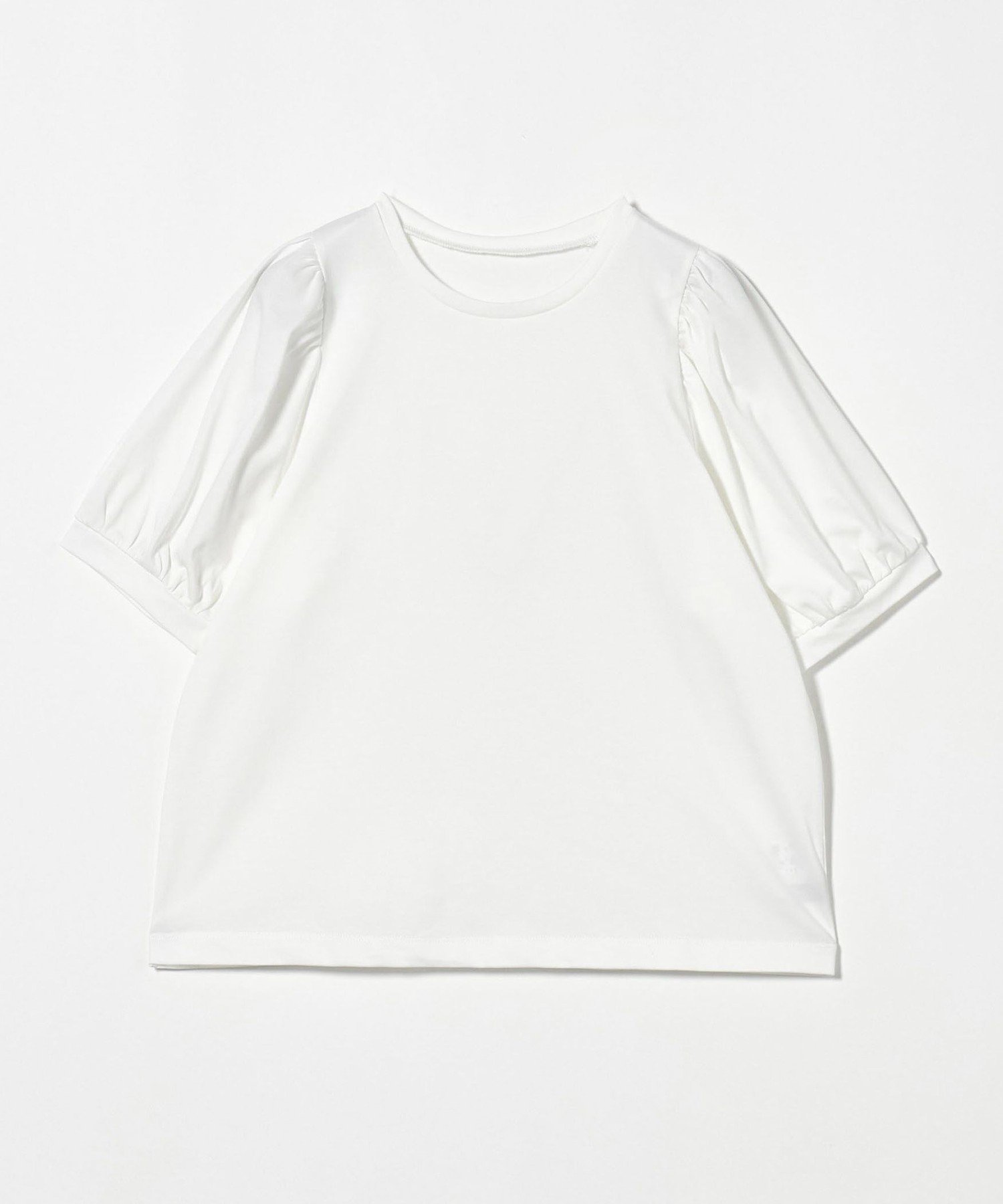 【ユナイテッドアローズ/UNITED ARROWS】のプレーティングテンジク パフスリーブTシャツ A DAY IN THE LIFE インテリア・キッズ・メンズ・レディースファッション・服の通販 founy(ファニー) 　ファッション　Fashion　レディースファッション　Fashion for Women　トップス・カットソー　Cut & Sew Tops　シャツ・ブラウス・オフィスカジュアル　Elegant Blouses & Button-Ups　ロングTシャツ・Tシャツ　Longline T-Shirts & Tees　カットソー　Cut and Sewn Top　シンプル　Simple, Minimal　スキッパー　Skipper, Open Collar　スラックス　Slacks, Dress Pants　スリーブ　Sleeve, Long Sleeve / Short Sleeve　デコルテ　Décolleté, Neckline　エレガント 上品　Elegant　ビジネス 仕事 通勤　Business / Work / Commuting　夏　Summer　OFF WHITE|ID: prp329100004628704 ipo3291000000033489999