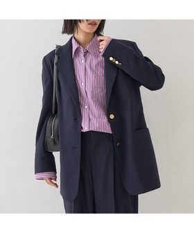 【ルージュヴィフラクレ/Rouge vif la cle】の【セットアップ対応】メンズライクウール混サキソニージャケット 人気、トレンドファッション・服の通販 founy(ファニー) ファッション Fashion レディースファッション Fashion for Women アウター Coat / Outerwear Collection レディースジャケット・軽アウター Jackets 秋 Autumn カットソー Cut and Sewn Top クラシック Classic, Timeless Style ジャケット Jacket, Outerwear スウェット / スエット Sweatshirt, Sweatwear セットアップ Set-Up, Coordinated Outfit トレンド Trend, Trending Now フィット Fit, Slim Fit フラワー Flower, Floral フロント Front, Front Design ポケット Pocket, Pocket Detail メタル Metal, Metal Parts メンズ Men's, Menswear リラックス Relax, Relaxed Fit |ID:prp329100004628746