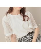 【クチュール ブローチ/Couture Brooch】の【接触冷感・5分袖】ケミカルレースフレアスリーブトップス オフホワイト|ID: prp329100004628749 ipo3291000000033570584