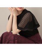 【クチュール ブローチ/Couture Brooch】の【接触冷感・5分袖】ケミカルレースフレアスリーブトップス ブラック|ID: prp329100004628749 ipo3291000000033570586