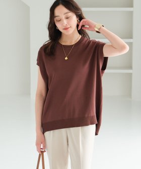 【エルーラ/Elura】のハリ感フレンチプルオーバー/572668 人気、トレンドファッション・服の通販 founy(ファニー) ファッション Fashion レディースファッション Fashion for Women トップス・カットソー Cut & Sew Tops カジュアルプルオーバー・ニットトップス Pullovers & Knit Tops / Casual Pullovers アクセサリー Fashion Accessories シンプル Simple, Minimal スリーブ Sleeve, Long Sleeve / Short Sleeve フレンチ French, French Style ベスト Vest, Waistcoat |ID:prp329100004628784