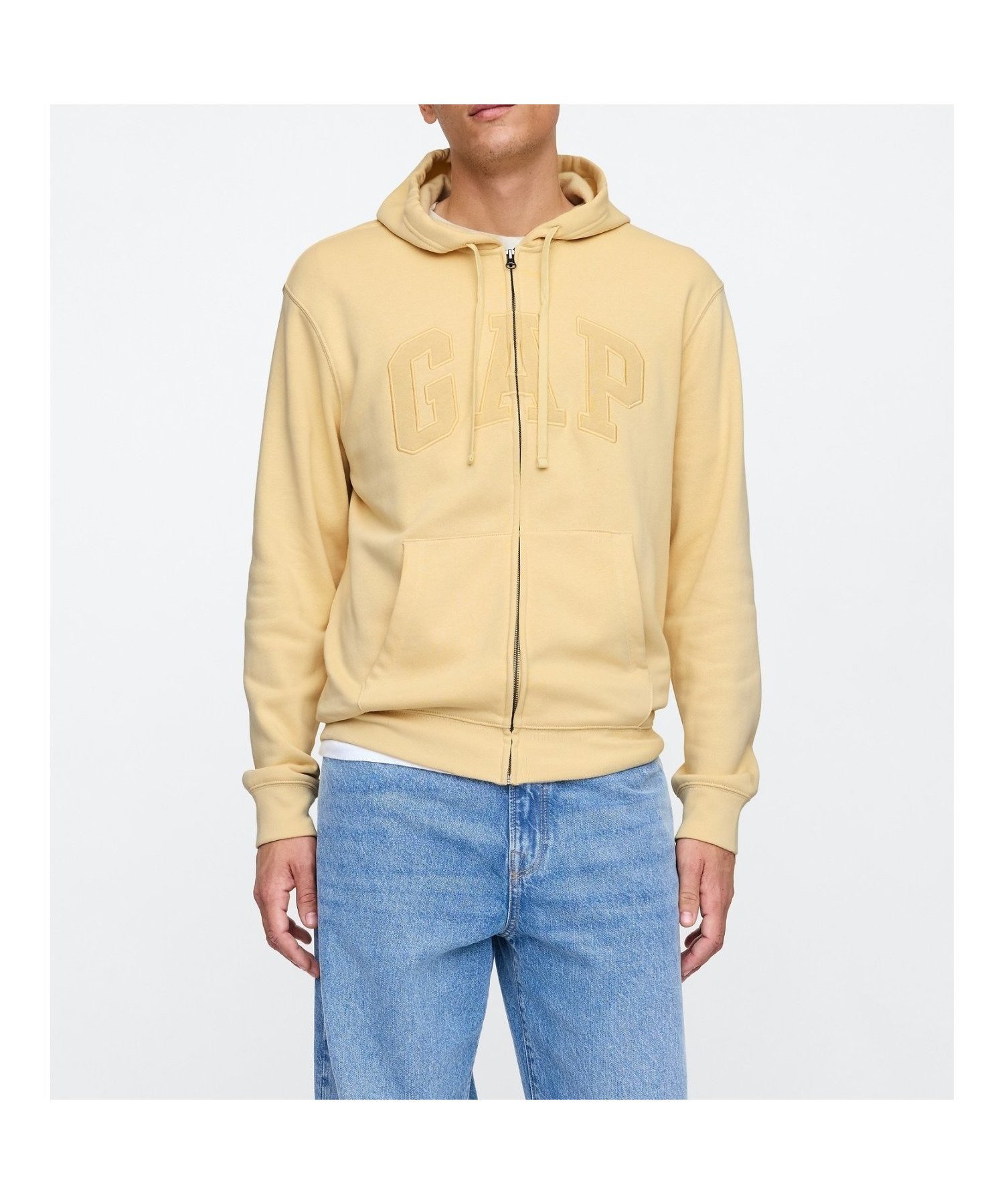 【ギャップ/GAP】のリラックス GAPロゴ ジップアップパーカー インテリア・キッズ・メンズ・レディースファッション・服の通販 founy(ファニー) 　ファッション　Fashion　レディースファッション　Fashion for Women　トップス・カットソー　Cut & Sew Tops　レディースパーカー・カジュアルフーディー　Casual Hoodies & Sweatshirts　デニム　Denim, Jeans Material　リラックス　Relax, Relaxed Fit　吸水　Absorbent, Quick-Dry　定番　Standard, Basic Item　REED_YELLOW_13-0915TCX|ID: prp329100004628795 ipo3291000000033507067
