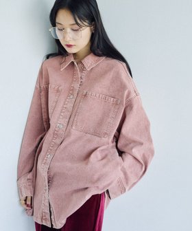 【レプシィム ローリーズファーム/LEPSIM LOWRYS FARM】のフリンジパッチ/BIGデニムシャツ 人気、トレンドファッション・服の通販 founy(ファニー) ファッション Fashion レディースファッション Fashion for Women トップス・カットソー Cut & Sew Tops シャツ・ブラウス・オフィスカジュアル Elegant Blouses & Button-Ups カットオフ Cut-Off Design デニム Denim, Jeans Material パッチ Patch, Appliqué |ID:prp329100004628797