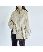 【レプシィム ローリーズファーム/LEPSIM LOWRYS FARM】のフリンジパッチ/BIGデニムシャツ 人気、トレンドファッション・服の通販 founy(ファニー) ファッション Fashion レディースファッション Fashion for Women トップス・カットソー Cut & Sew Tops シャツ・ブラウス・オフィスカジュアル Elegant Blouses & Button-Ups カットオフ Cut-Off Design デニム Denim, Jeans Material パッチ Patch, Appliqué thumbnail ベージュ50|ID: prp329100004628797 ipo3291000000033671278
