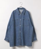 【レプシィム ローリーズファーム/LEPSIM LOWRYS FARM】のフリンジパッチ/BIGデニムシャツ 人気、トレンドファッション・服の通販 founy(ファニー) ファッション Fashion レディースファッション Fashion for Women トップス・カットソー Cut & Sew Tops シャツ・ブラウス・オフィスカジュアル Elegant Blouses & Button-Ups カットオフ Cut-Off Design デニム Denim, Jeans Material パッチ Patch, Appliqué thumbnail ブルー86|ID: prp329100004628797 ipo3291000000033671282