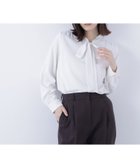 【ナチュラル ビューティー ベーシック/NATURAL BEAUTY BASIC】のリボンボウタイブラウス 人気、トレンドファッション・服の通販 founy(ファニー) ファッション Fashion レディースファッション Fashion for Women トップス・カットソー Cut & Sew Tops シャツ・ブラウス・オフィスカジュアル Elegant Blouses & Button-Ups ジャケット Jacket, Outerwear ジョーゼット Georgette, Semi-Sheer Fabric リボン Ribbon, Bow エレガント 上品 Elegant thumbnail オフホワイト1|ID: prp329100004628801 ipo3291000000033279187