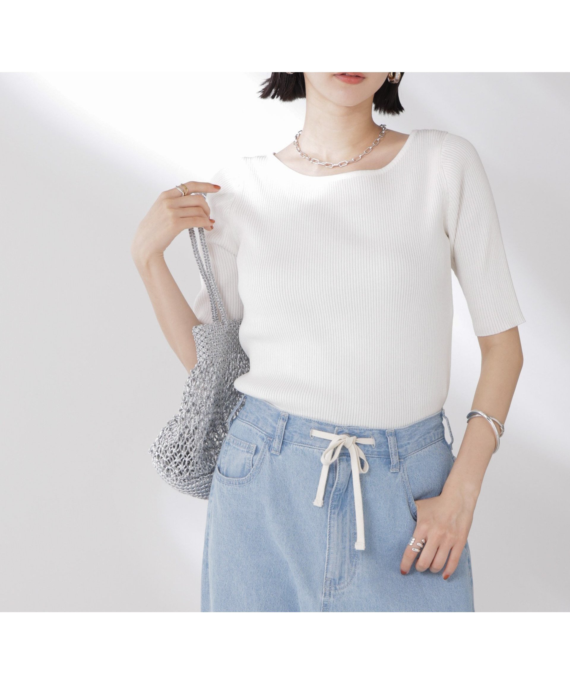 【ナノ ユニバース/nano universe】のボートネックリブニットトップス 人気、トレンドファッション・服の通販 founy(ファニー) 　ファッション　Fashion　レディースファッション　Fashion for Women　トップス・カットソー　Cut & Sew Tops　ニット　Knit Tops & Sweaters　インナー　Innerwear　ウォッシャブル　Machine Washable　春　Spring　カットソー　Cut and Sewn Top　サマー　Summer, Summer Style　ジャケット　Jacket, Outerwear　スクエア　Square, Square Shape　フィット　Fit, Slim Fit　ベーシック　Basic, Essential　モノトーン　Monotone, Black and White　S/S・春夏　SS, Spring/Summer, Warm Season　夏　Summer　エレガント 上品　Elegant　2025年　2025　2025-2026秋冬・A/W　Autumn/Winter 2025–26 AW25–26　 other-1|ID: prp329100004628818 ipo3291000000033279468