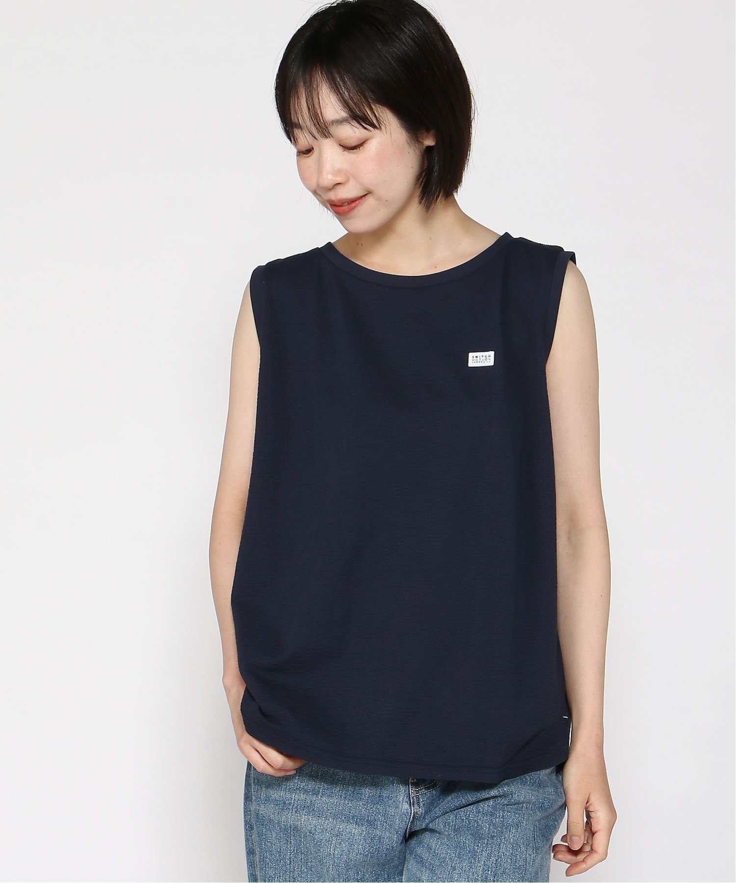 【クロコダイル/CROCODILE】のサッカー タンクトップ インテリア・キッズ・メンズ・レディースファッション・服の通販 founy(ファニー) 　ファッション　Fashion　レディースファッション　Fashion for Women　おすすめ　Recommended / Our Picks　サッカー　Seersucker, Summer Fabric　タンク　Tank Top, Sleeveless Top　ネイビー|ID: prp329100004628828 ipo3291000000033279643