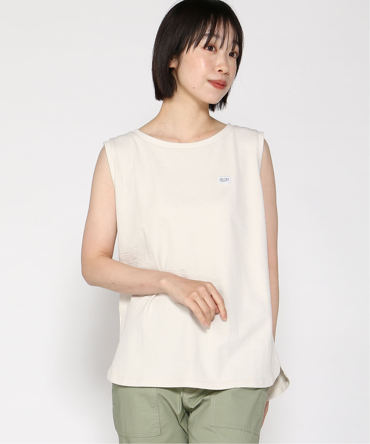 【クロコダイル/CROCODILE】のサッカー タンクトップ インテリア・キッズ・メンズ・レディースファッション・服の通販 founy(ファニー) 　ファッション　Fashion　レディースファッション　Fashion for Women　おすすめ　Recommended / Our Picks　サッカー　Seersucker, Summer Fabric　タンク　Tank Top, Sleeveless Top　ベージュ|ID: prp329100004628828 ipo3291000000033279644