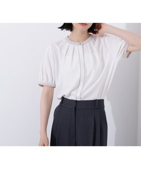 【エヌ ナチュラルビューティーベーシック/N.Natural Beauty basic】のバイカラートリミングブラウス 人気、トレンドファッション・服の通販 founy(ファニー) ファッション Fashion レディースファッション Fashion for Women トップス・カットソー Cut & Sew Tops シャツ・ブラウス・オフィスカジュアル Elegant Blouses & Button-Ups ジョーゼット Georgette, Semi-Sheer Fabric スリーブ Sleeve, Long Sleeve / Short Sleeve フロント Front, Front Design エレガント 上品 Elegant |ID:prp329100004628856