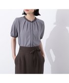 【エヌ ナチュラルビューティーベーシック/N.Natural Beauty basic】のバイカラートリミングブラウス 人気、トレンドファッション・服の通販 founy(ファニー) ファッション Fashion レディースファッション Fashion for Women トップス・カットソー Cut & Sew Tops シャツ・ブラウス・オフィスカジュアル Elegant Blouses & Button-Ups ジョーゼット Georgette, Semi-Sheer Fabric スリーブ Sleeve, Long Sleeve / Short Sleeve フロント Front, Front Design エレガント 上品 Elegant thumbnail チャコールベース2|ID: prp329100004628856 ipo3291000000033280157