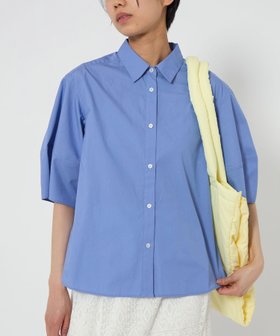 【シテン/CITEN】のCITEN フォルムハーフスリーブシャツ 人気、トレンドファッション・服の通販 founy(ファニー) ファッション Fashion レディースファッション Fashion for Women トップス・カットソー Cut & Sew Tops シャツ・ブラウス・オフィスカジュアル Elegant Blouses & Button-Ups イエロー Yellow シンプル Simple, Minimal ストライプ Stripe, Striped Pattern フィット Fit, Slim Fit フォルム Silhouette, Form ブロード Broadcloth, Fine Cotton ボックス Boxy, Box Shape A/W・秋冬 Autumn/Winter 夏 Summer |ID:prp329100004628868