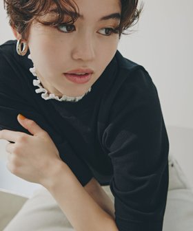 【エヌ ナチュラルビューティーベーシック/N.Natural Beauty basic】のフリルネックフォルムスリーブニット 人気、トレンドファッション・服の通販 founy(ファニー) ファッション Fashion レディースファッション Fashion for Women トップス・カットソー Cut & Sew Tops ニット Knit Tops & Sweaters コンパクト Compact, Small Size ストレッチ Stretch, Stretchy Fabric スリーブ Sleeve, Long Sleeve / Short Sleeve フィット Fit, Slim Fit フォルム Silhouette, Form フリル Frill, Ruffle プリーツ Pleats, Pleated 夏 Summer |ID:prp329100004628890