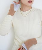 【ルクールブラン/le.coeur blanc】の《WEB限定アイテム》レイヤードカフス配色リブニット 人気、トレンドファッション・服の通販 founy(ファニー) ファッション Fashion レディースファッション Fashion for Women トップス・カットソー Cut & Sew Tops ニット Knit Tops & Sweaters シンプル Simple, Minimal リブニット Rib Knit, Ribbed Knit thumbnail オフ|ID: prp329100004628932 ipo3291000000033281169