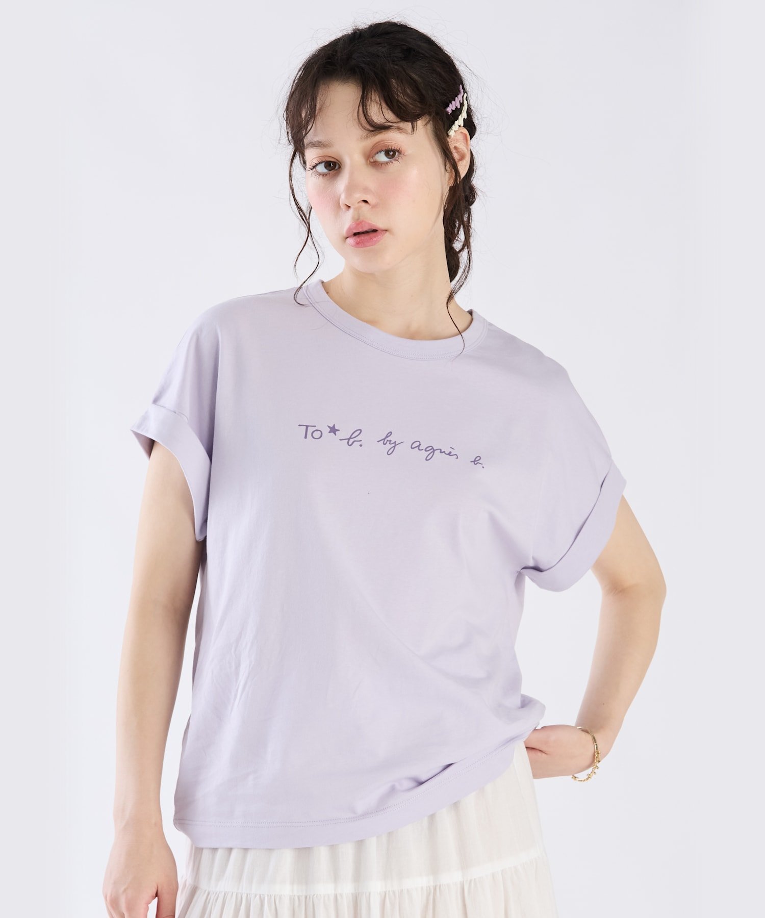 【アニエスベー ファム/agnes b. FEMME】のマカロンロゴTシャツ 人気、トレンドファッション・服の通販 founy(ファニー) 　ファッション　Fashion　レディースファッション　Fashion for Women　トップス・カットソー　Cut & Sew Tops　シャツ・ブラウス・オフィスカジュアル　Elegant Blouses & Button-Ups　ロングTシャツ・Tシャツ　Longline T-Shirts & Tees　バランス　Balance, Style Balance　ロールアップ　Roll-Up, Cuffed Hem　定番　Standard, Basic Item　 other-1|ID: prp329100004628986 ipo3291000000033644121