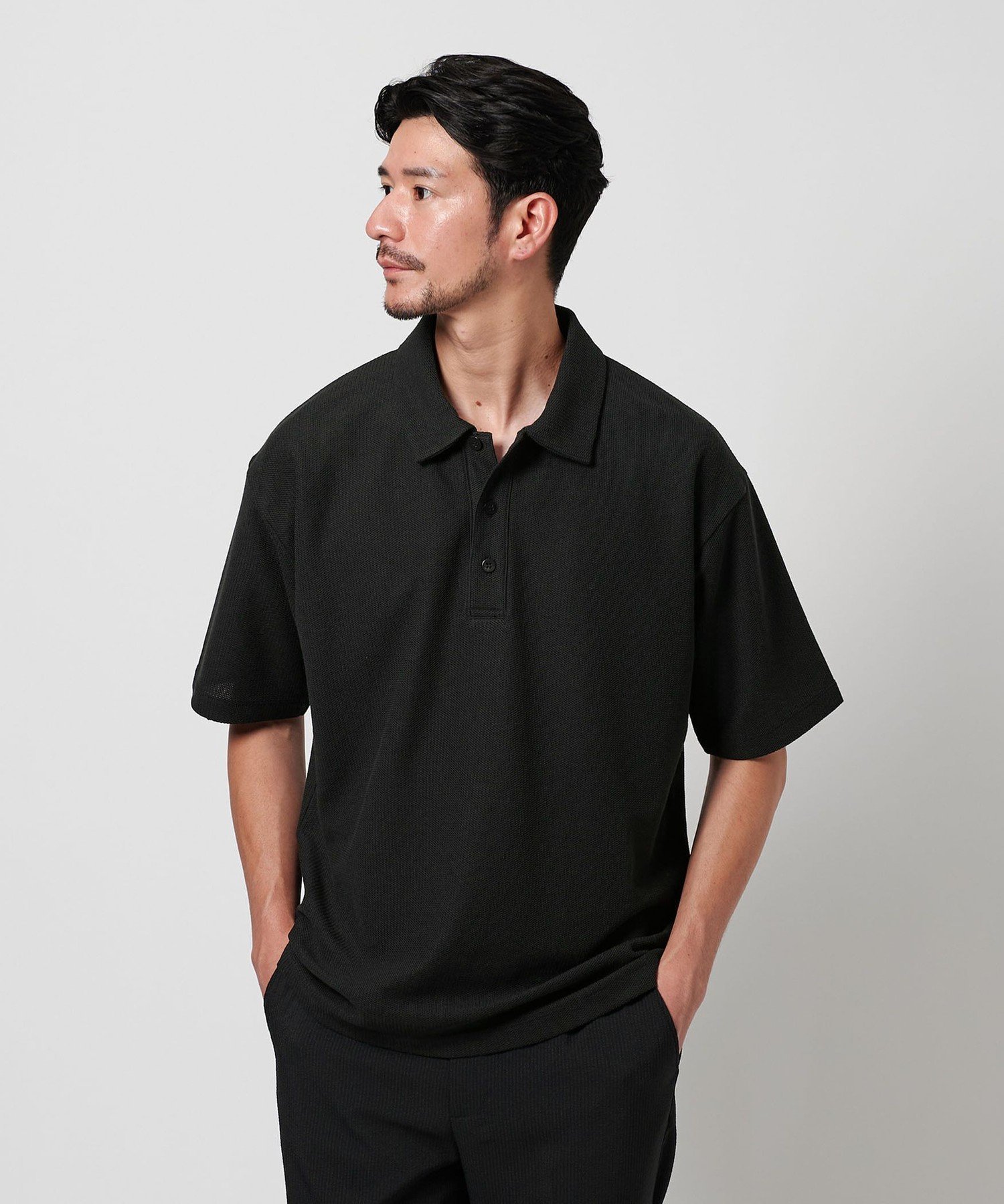 【ビューティ&ユース ユナイテッドアローズ/BEAUTY&YOUTH / UNITED ARROWS / MEN】の【WEB限定 WARDROBE SMART】エアリー カノコ ポロシャツ インテリア・キッズ・メンズ・レディースファッション・服の通販 founy(ファニー) 　ファッション　Fashion　メンズファッション　Fashion for Men　エアリー　Airy Texture　ショルダー　Shoulder, Shoulder Strap　シンプル　Simple, Minimal　ジャケット　Jacket, Outerwear　スマート　Smart, Elegant　スラックス　Slacks, Dress Pants　デニム　Denim, Jeans Material　トレンド　Trend, Trending Now　ドロップ　Drop Shoulder, Dropped Style　バランス　Balance, Style Balance　ファブリック　Fabric, Textile　フォルム　Silhouette, Form　ポロシャツ　Polo Shirt, Collared Tee　夏　Summer　ビジネス 仕事 通勤　Business / Work / Commuting　BLACK|ID: prp329100004629024 ipo3291000000033282171