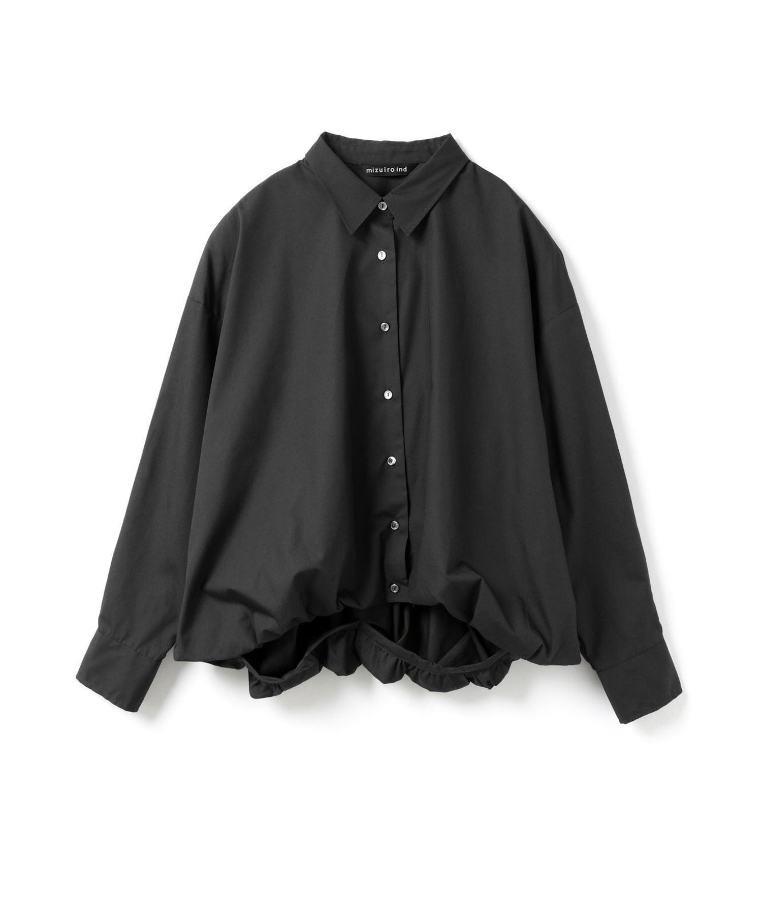 【マーコート/MARcourt】のmizuiro ind バルーンシャツ インテリア・キッズ・メンズ・レディースファッション・服の通販 founy(ファニー) 　ファッション　Fashion　レディースファッション　Fashion for Women　トップス・カットソー　Cut & Sew Tops　シャツ・ブラウス・オフィスカジュアル　Elegant Blouses & Button-Ups　コンパクト　Compact, Small Size　シンプル　Simple, Minimal　バルーン　Balloon, Balloon Silhouette　ベーシック　Basic, Essential　ポケット　Pocket, Pocket Detail　レギュラー　Regular, Standard Fit　ワイド　Wide, Wide Fit　無地　Plain, Solid Color　長袖　Long Sleeve, Full Sleeve　ブラック|ID: prp329100004629057 ipo3291000000033484462