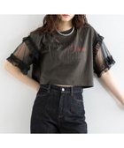 【レイジブルー/RAGEBLUE】の【WOMENS】選べるショート ロング丈/チュールスリーブロゴTシャツ ダークグレー18|ID: prp329100004629131 ipo3291000000033613014
