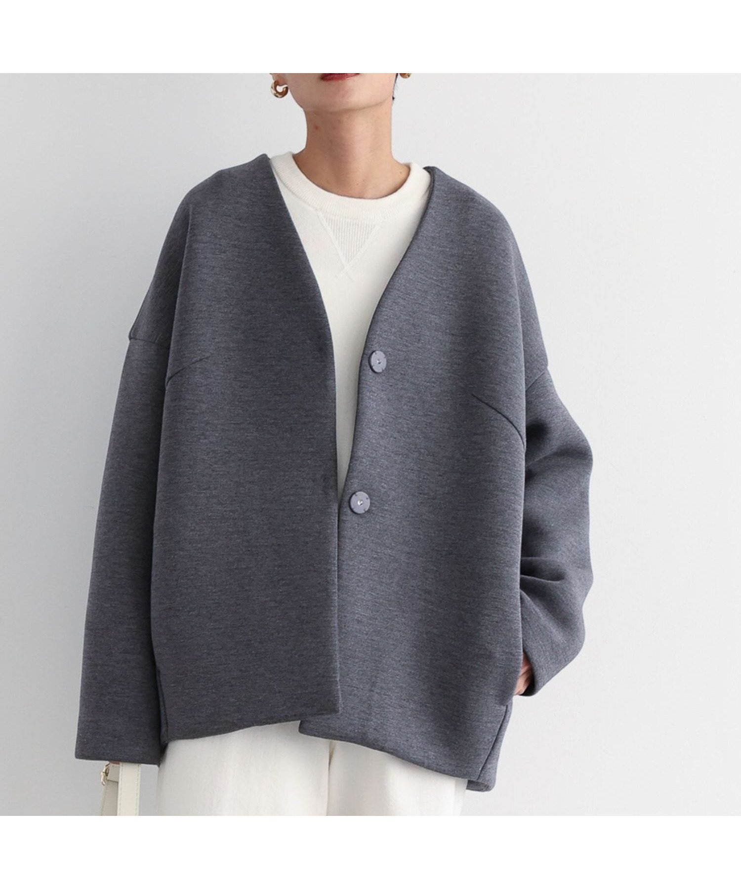 【バンヤードストーム/BARNYARDSTORM】のダンボールジャケット【WEB限定】 インテリア・キッズ・メンズ・レディースファッション・服の通販 founy(ファニー) 　ファッション　Fashion　レディースファッション　Fashion for Women　アウター　Coat / Outerwear Collection　レディースジャケット・軽アウター　Jackets　おすすめ　Recommended / Our Picks　インナー　Innerwear　シンプル　Simple, Minimal　ジャケット　Jacket, Outerwear　スタイリッシュ　Stylish, Fashionable　タートルネック　Turtleneck, High Neck　デニム　Denim, Jeans Material　ボーダー　Border, Stripe　チャコール18|ID: prp329100004629136 ipo3291000000033583251