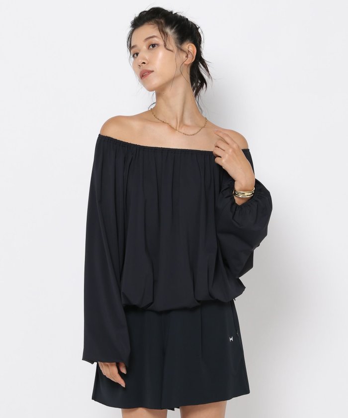 【ベイフロー/BAYFLOW】の【HEREIAM】UVカット 対塩素/2WAYオフショルラッシュプルオーバー インテリア・キッズ・メンズ・レディースファッション・服の通販 founy(ファニー) https://founy.com/ ファッション Fashion レディースファッション Fashion for Women トップス・カットソー Cut & Sew Tops カジュアルプルオーバー・ニットトップス Pullovers & Knit Tops / Casual Pullovers スモック Smock, Smock Dress ドローコード Drawcord, Drawstring Cord 水着 Swimsuit, Swimwear |ID: prp329100004629148 ipo3291000000033283468