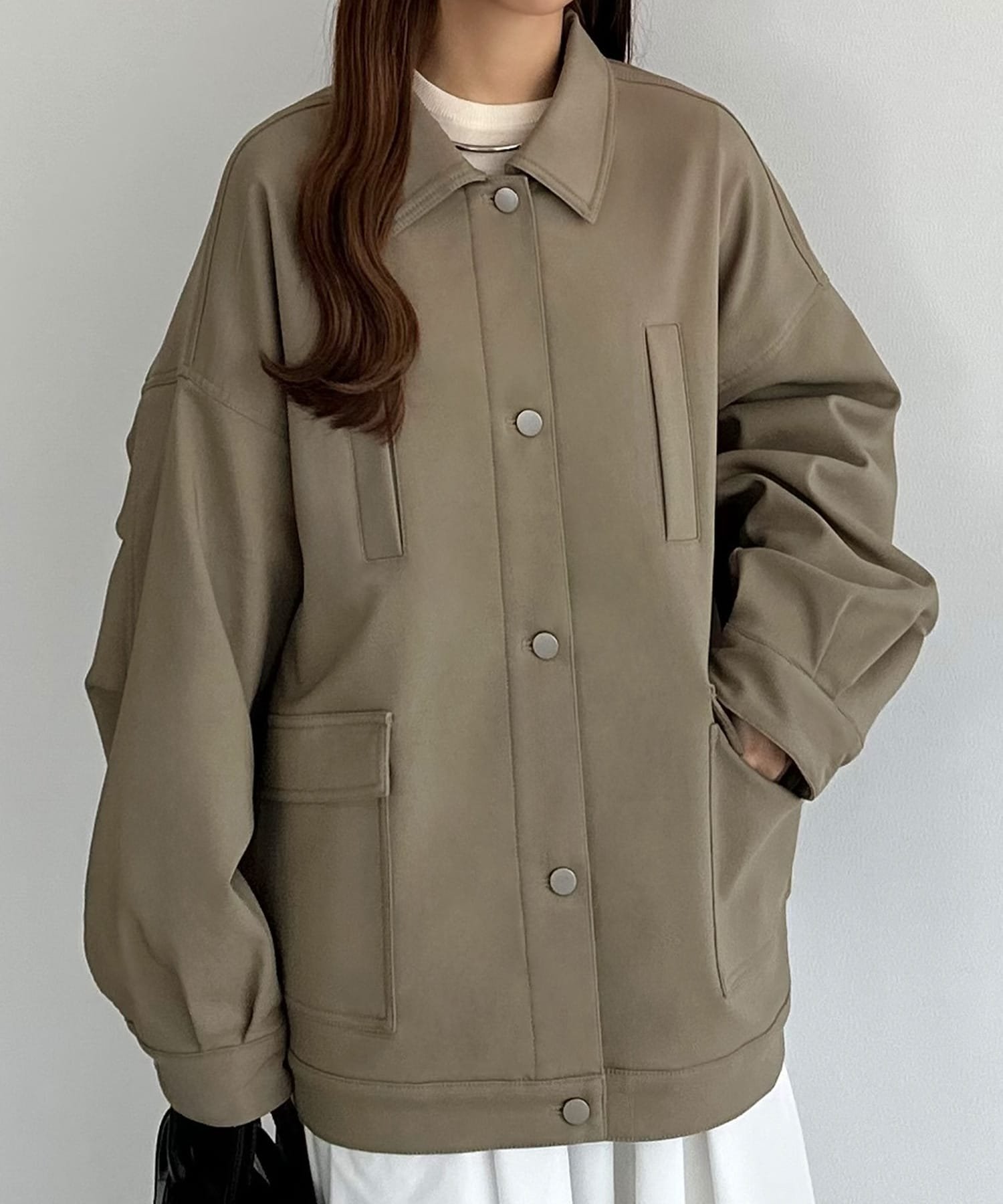 【ジュノア/JUNOAH】のcallautia 裏起毛ジャケット インテリア・キッズ・メンズ・レディースファッション・服の通販 founy(ファニー) 　ファッション　Fashion　レディースファッション　Fashion for Women　アウター　Coat / Outerwear Collection　レディースジャケット・軽アウター　Jackets　ジャケット　Jacket, Outerwear　ダークベージュ|ID: prp329100004629159 ipo3291000000033283556