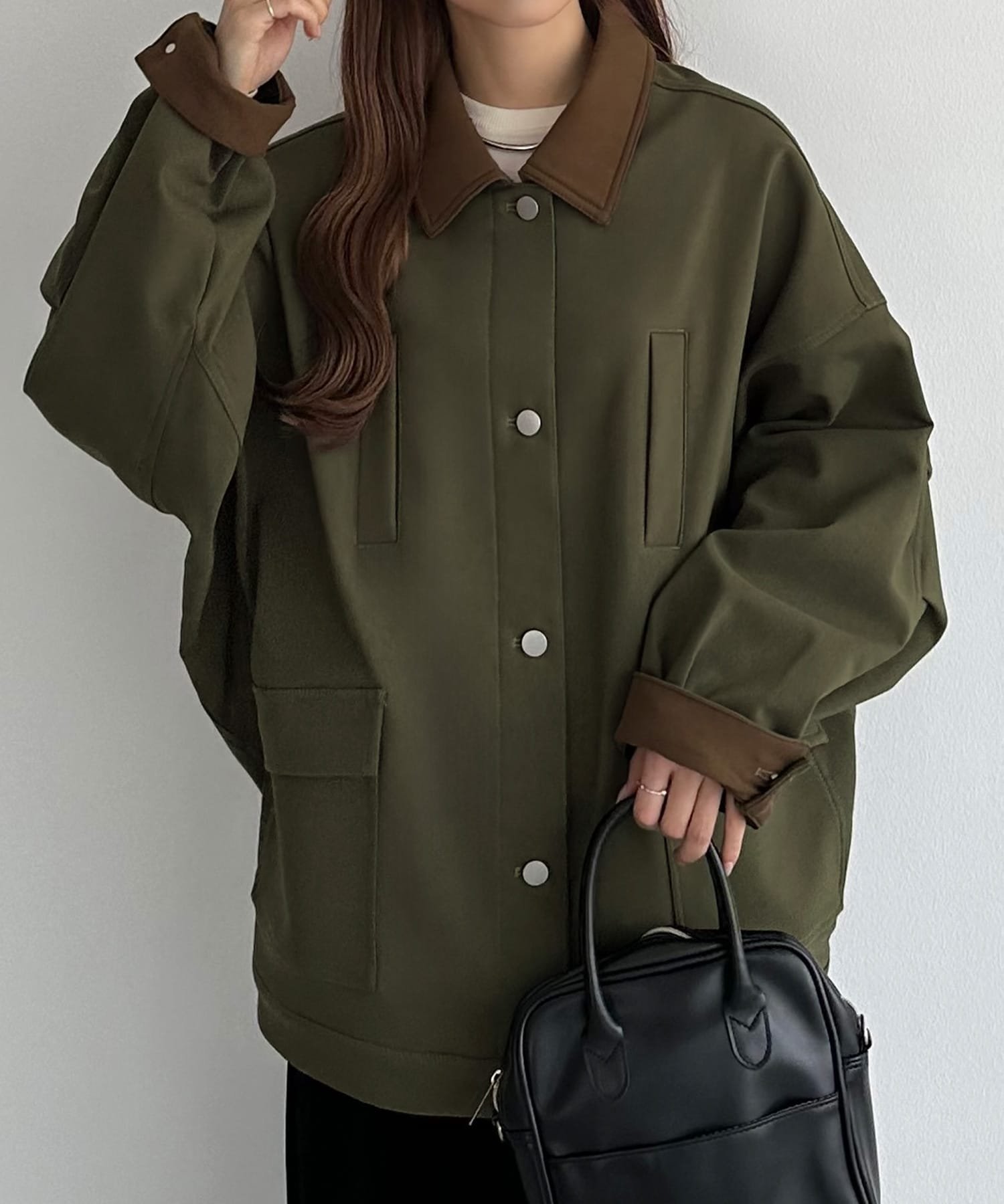 【ジュノア/JUNOAH】のcallautia 裏起毛ジャケット インテリア・キッズ・メンズ・レディースファッション・服の通販 founy(ファニー) 　ファッション　Fashion　レディースファッション　Fashion for Women　アウター　Coat / Outerwear Collection　レディースジャケット・軽アウター　Jackets　ジャケット　Jacket, Outerwear　カーキ|ID: prp329100004629159 ipo3291000000033283557