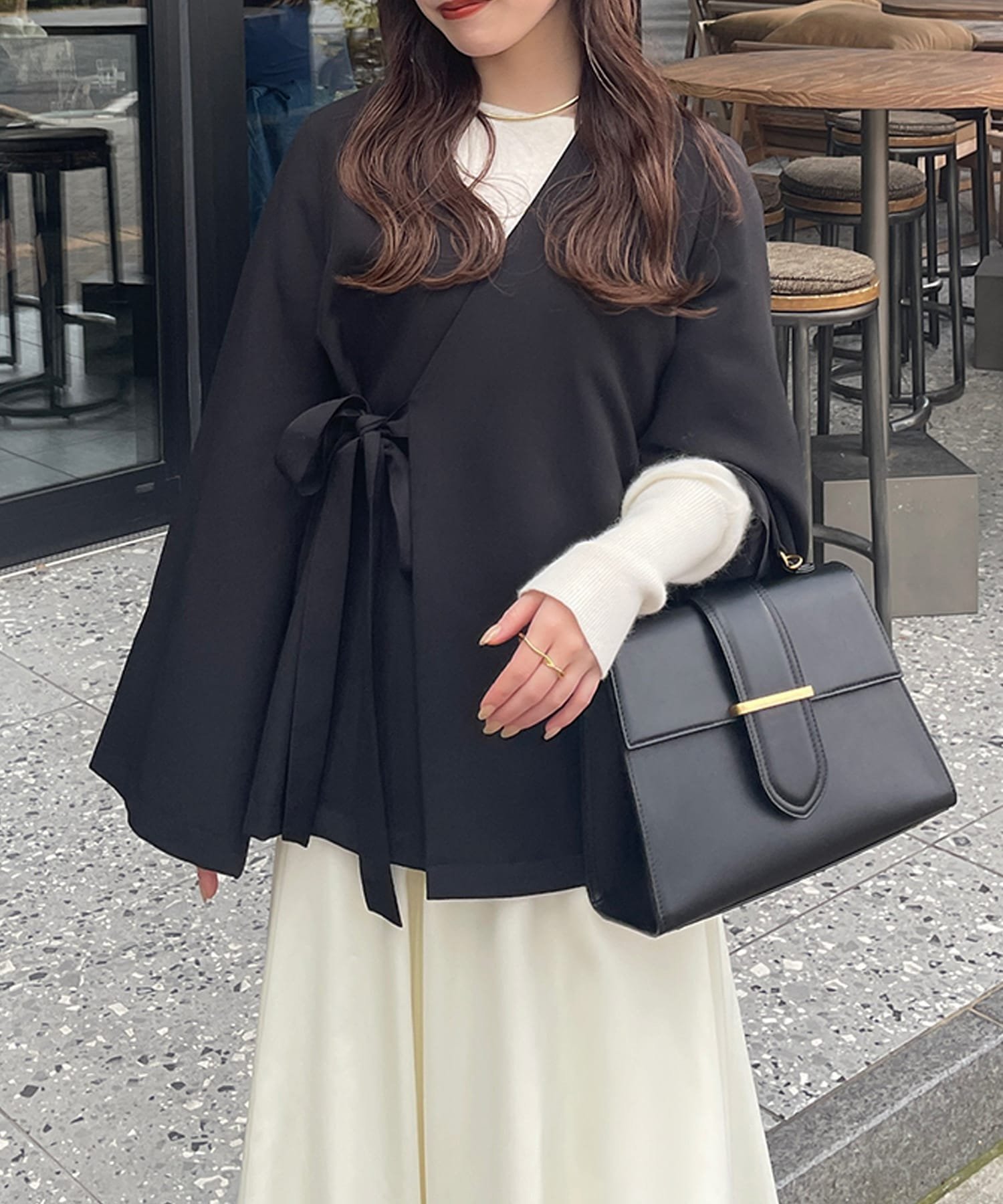 【ジュノア/JUNOAH】の(薄手)カシュクールノーカラージャケット 人気、トレンドファッション・服の通販 founy(ファニー) 　ファッション　Fashion　レディースファッション　Fashion for Women　アウター　Coat / Outerwear Collection　レディースジャケット・軽アウター　Jackets　ノーカラージャケット / シンプル上品コーデ　Collarless Jackets　 other-1|ID: prp329100004629160 ipo3291000000033283563