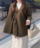 【ジュノア/JUNOAH】の(薄手)カシュクールノーカラージャケット 人気、トレンドファッション・服の通販 founy(ファニー) ファッション Fashion レディースファッション Fashion for Women アウター Coat / Outerwear Collection レディースジャケット・軽アウター Jackets ノーカラージャケット / シンプル上品コーデ Collarless Jackets thumbnail ブラウン|ID: prp329100004629160 ipo3291000000033283565