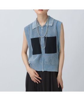 【レプシィム ローリーズファーム/LEPSIM LOWRYS FARM】の加工WZIPベスト 人気、トレンドファッション・服の通販 founy(ファニー) ファッション Fashion レディースファッション Fashion for Women アウター Coat / Outerwear Collection トップス・カットソー Cut & Sew Tops ベスト&ジレ / 重ね着スタイル Vests & Gilets おすすめ Recommended / Our Picks インナー Innerwear キャミソール Camisole, Spaghetti Strap Top ショート Short, Short Length タンク Tank Top, Sleeveless Top フロント Front, Front Design ベスト Vest, Waistcoat ポケット Pocket, Pocket Detail |ID:prp329100004629176